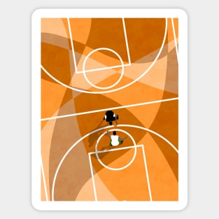 Street Basketball From Above | Aerial Illustration Sticker